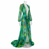 Tropical Print Backless Maxi Dress for Women | Luxury Resort Wear