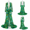 Tropical Print Backless Maxi Dress for Women | Luxury Resort Wear