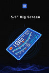 Smart Head Up Display Speedometer, Real Time Digital Speed Meter for Cars